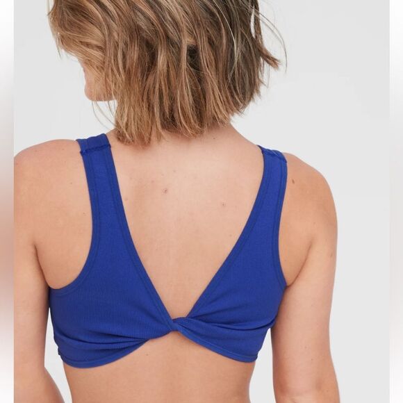 Aerie Offline‎ Seamless Twist Reversible Sports Bra Medium Black NWT - Picture 4 of 7